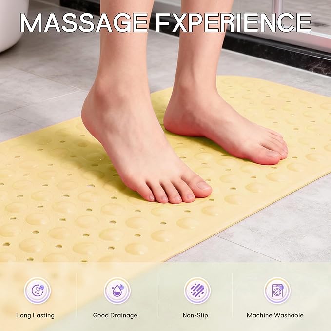 Anti-Slip Bathtub Shower mat, 39.3×15.7 inch（Approximately 100 × 40cm） Soft - Image 3