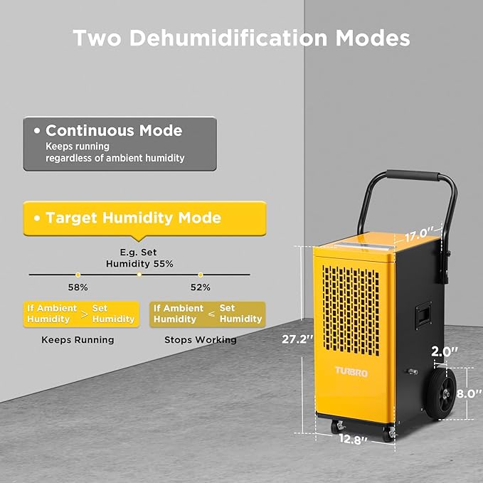 TURBRO 165 Pint Commercial Dehumidifier - Image 5