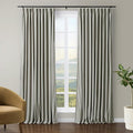 TWOPAGES Luxury Velvet Curtain Pinch Pleated Neutral Gray Curtain 108 inch Long by TWOPAGES