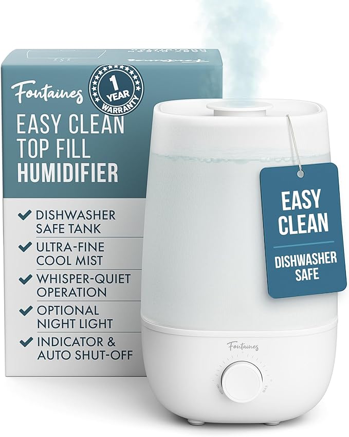 Fontaines Luxury Top-Fill Cool Mist Humidifier by Fontaines
