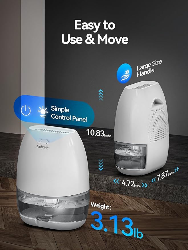 Dehumidifier, AlohaAir 34 OZ Small Dehumidifiers - Image 5