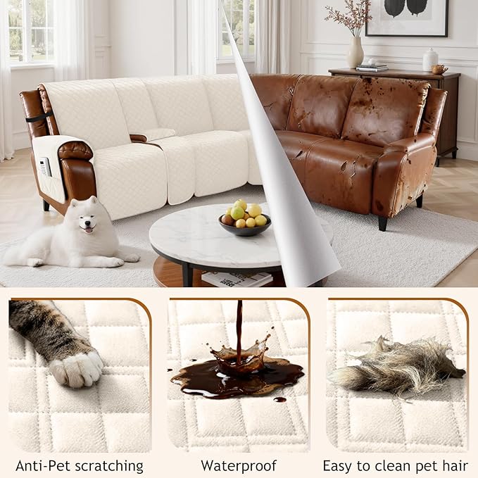 Arfntevss Waterproof Recliner Sectional Couch Covers - Image 6