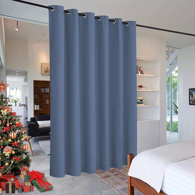 RYB HOME Extra Wide Curtains for Divider Room Separation Soundproof Temporary by RYBHOME