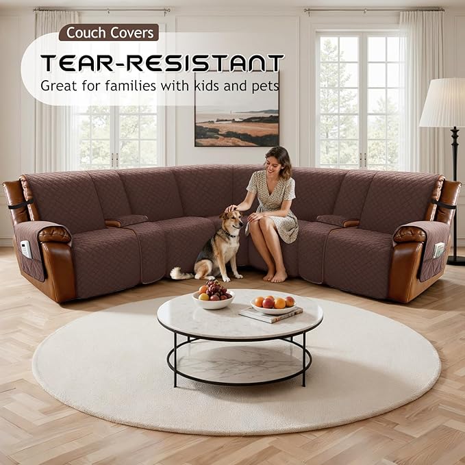 Arfntevss Waterproof Recliner Sectional Couch Covers - Image 7
