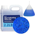 2.2LBS Desiccant Beads, Premium Blue Indicating Reusable Silica Gel Beads Bulk by Viktairy