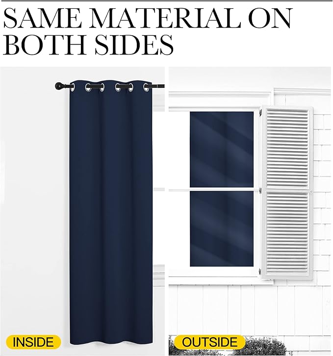 NICETOWN Blackout Draperies Curtains, All Season Thermal Insulated Solid - Image 6