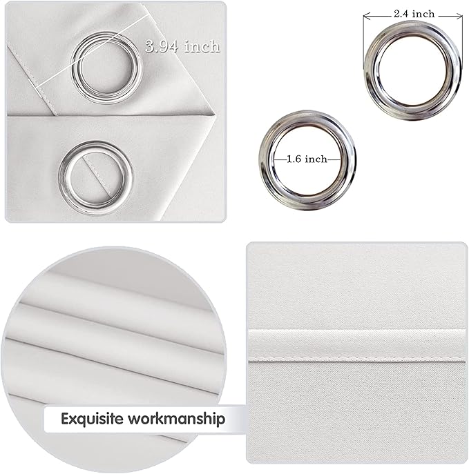 DWCN Room Divider Blackout Curtain Thermal Grommet Panel - Image 2