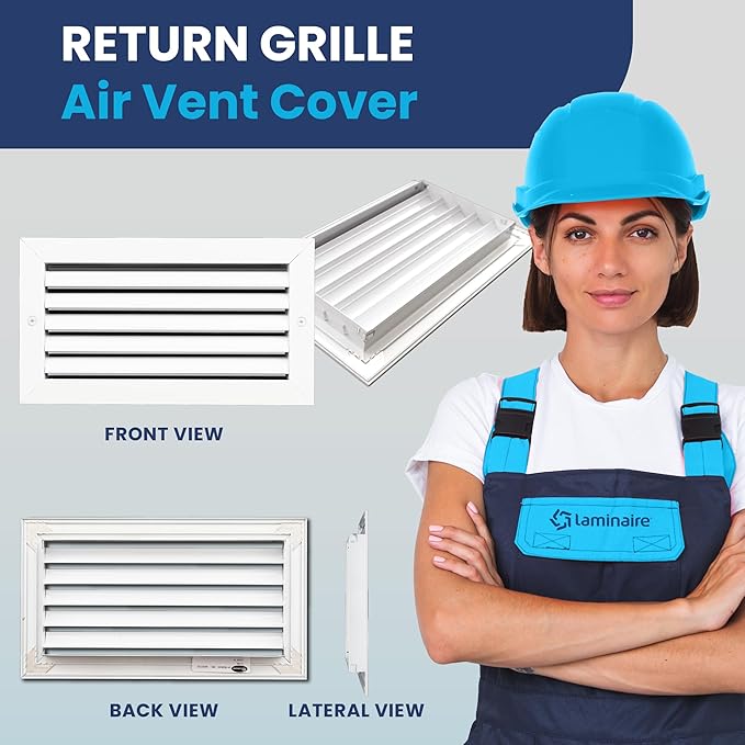 12x6 Inch Air Return Vent Cover Decorative – Premium Aluminum AC Vent Cover - Image 2