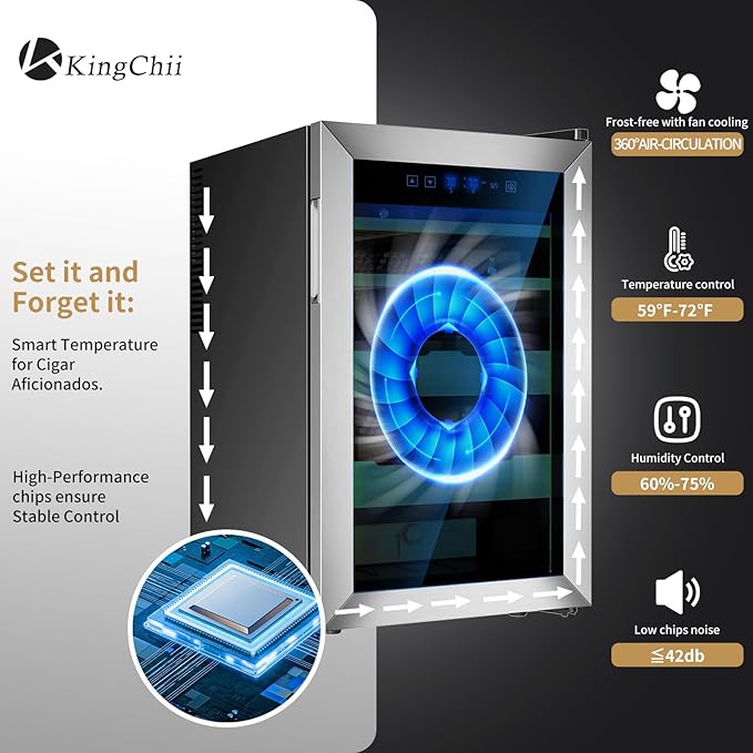KingChii Upgrade 70L Temperature & Humidity Control Cabinet, Built-in - Image 2