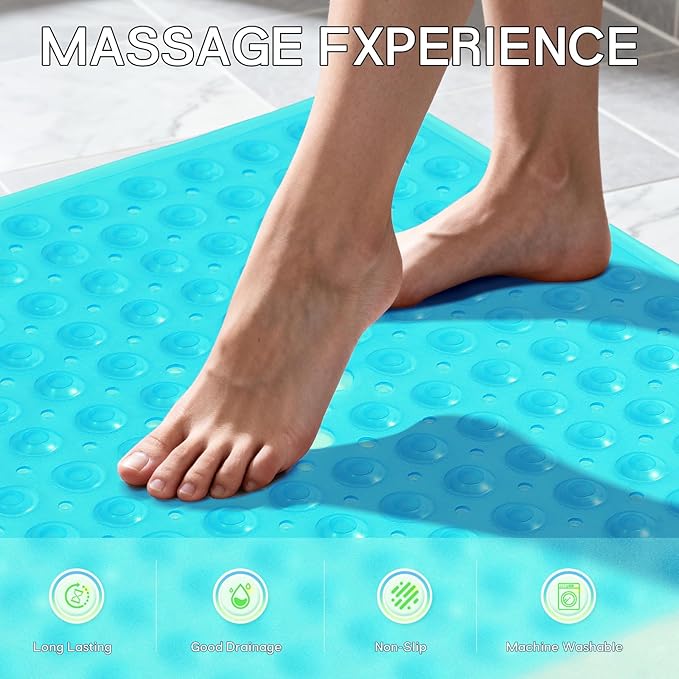 Anti-Slip Bathtub Shower mat, 20.8×20.8（Approximately 53×53cm） inch Soft - Image 4