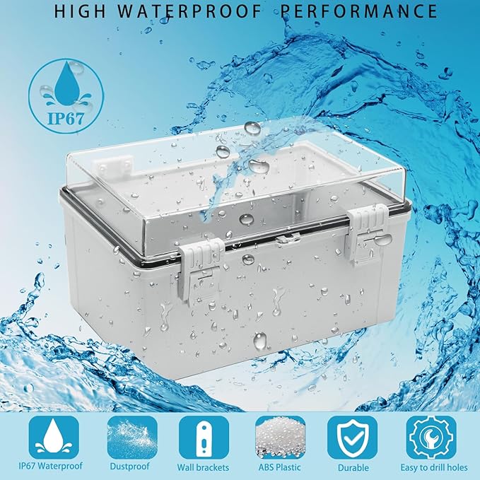 Waterproof Electrical Box Dustproof Junction Box Weatherproof IP67 ABS Plastic - Image 2