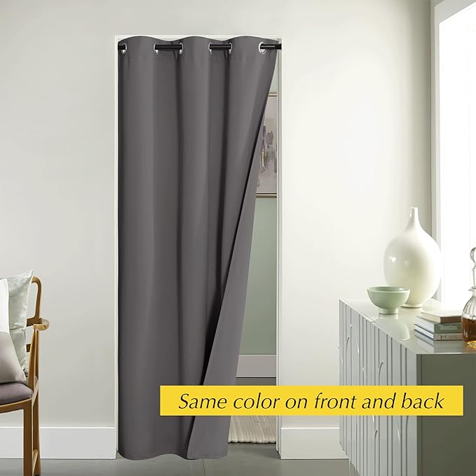 NICETOWN Blackout Doorway Curtains Privacy, Grommet Closet Curtain - Image 5