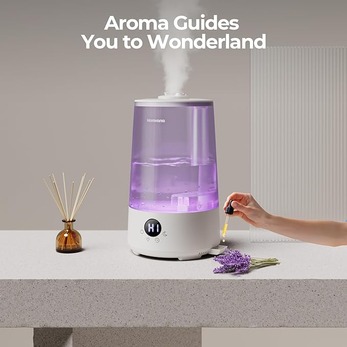 Homvana Humidifiers for Bedroom Home, 3.6 L Cool Mist Top-Fill 34H Super Long - Image 7