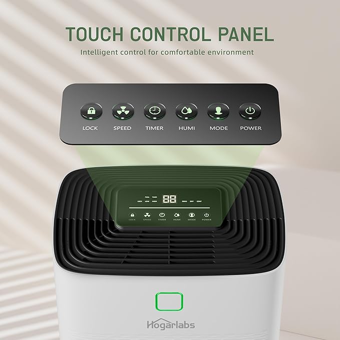 100 Pints Dehumidifier for Basement Home, Smart Silent Dehumidifier - Image 7