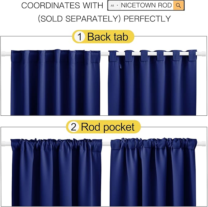 NICETOWN Blackout Curtain Panels Window Draperies - Image 3