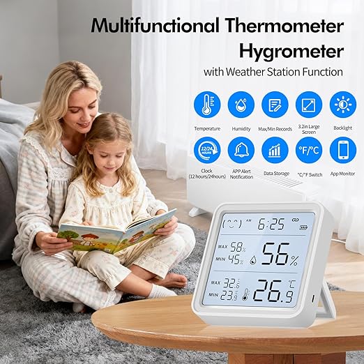 eMylo WiFi Thermometer Hygrometer 2 Pack, Wireless Indoor Humidity Monitor - Image 2