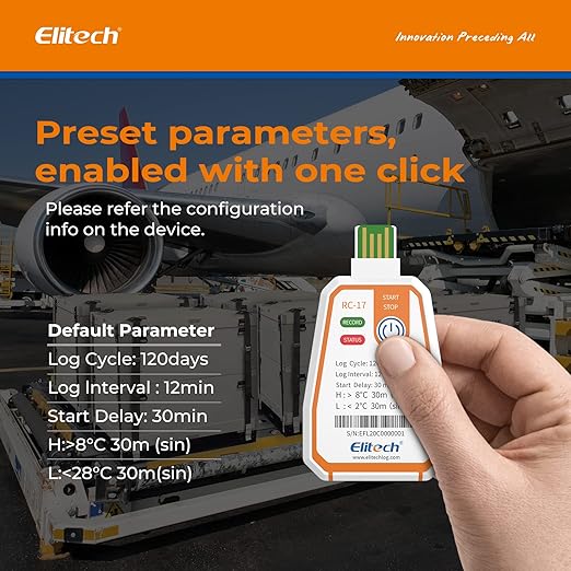 Elitech 50Pack USB PDF Data Logger Recorder Single-use Disposable, Temperature - Image 2