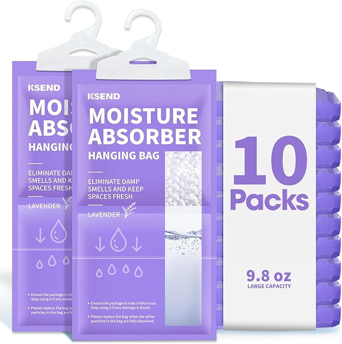 Moisture Absorbers 10 Pack, 9.8 Oz Compact Dehumidifier Bags & Packs, Moisture by Ksend