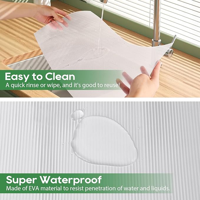 Anoak Cabinet Liner, Non Adhesive, Washable 22 Inch x 20 FT Waterproof Durable - Image 3