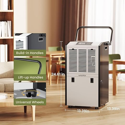 Waykar 155 Pints Large Commercial Dehumidifier - Image 3