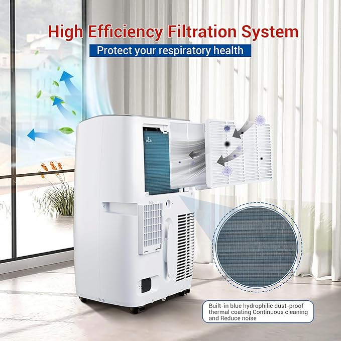 12, 000 BTU Portable AC Units for Rooms, 3-In-1 Portable Air Conditioner Up to - Image 4