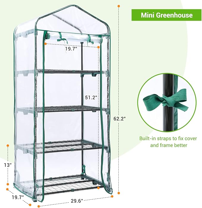 Mini Greenhouse for Outdoors Indoor: Ohuhu Small Green House - Image 6