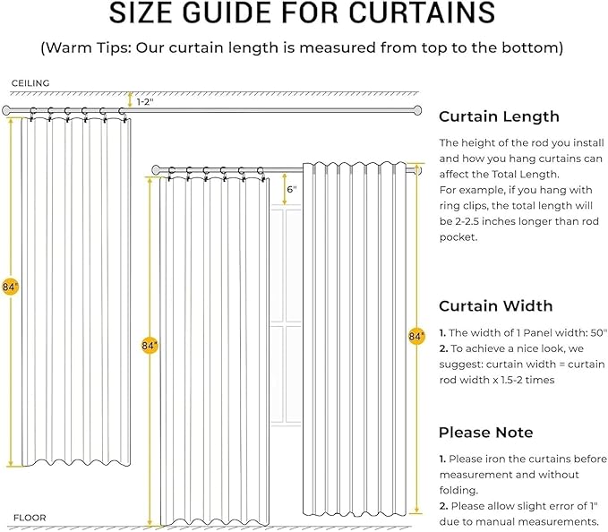 INOVADAY Thermal Sliding Door Curtains 100% Blackout Curtains - Image 7