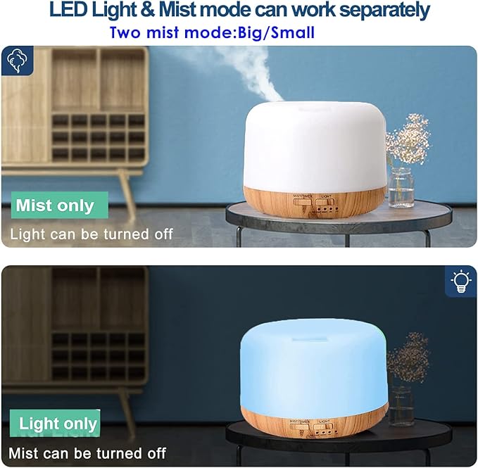 Oil Diffuser Humidifier 300ML, Electric Ultrasonic Air Aroma Diffusers Vaporizer - Image 3