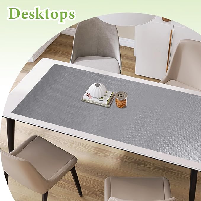 Shelf Liners for Kitchen Cabinets 12in x 10FT Non Adhesive Drawer Liner Grey - Image 4