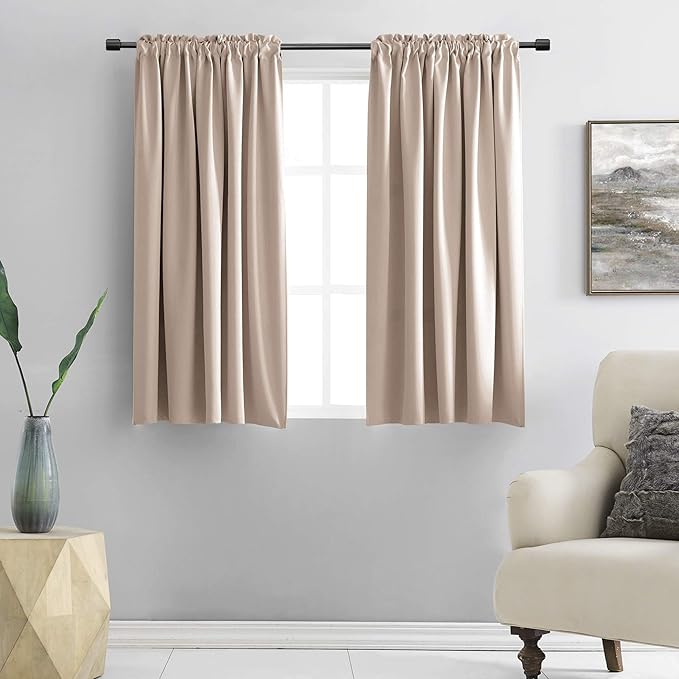 DONREN Warm Taupe Draperies Curtains by DONREN