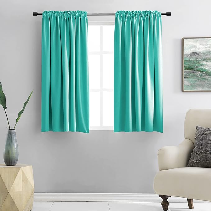 DONREN Turquoise Blackout Curtains by DONREN