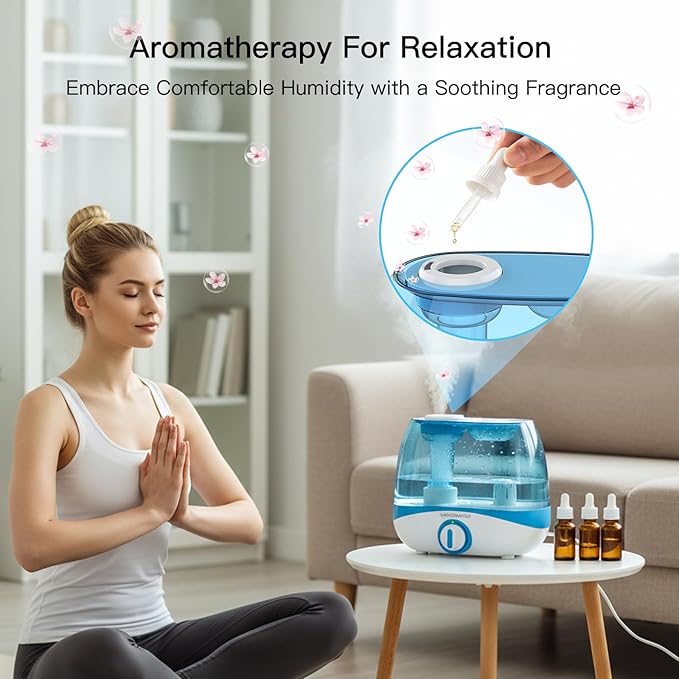 MegaWise Humidifiers for Bedroom Home, 5.0L Cool Mist Humidifier for Home Plant - Image 5