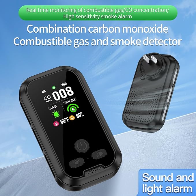 5IN1 Plug in Smoke & Carbon Monoxide Detector & Combustible Natural Gas - Image 5