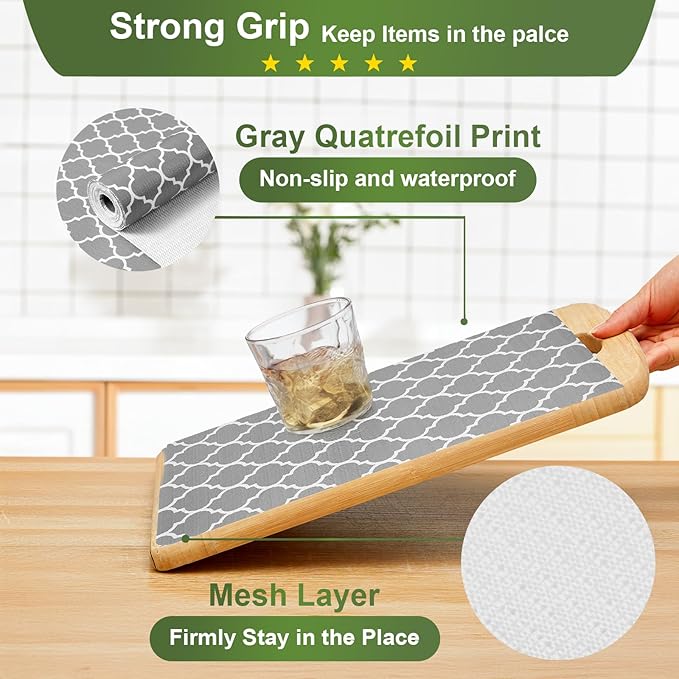 Moriah Shelf Liner Non Adhesive, Kitchen Drawer Liner Non Slip Waterproof - Image 2