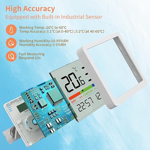 NOKLEAD 2-Pack Indoor Thermometer Hygrometer - Image 6