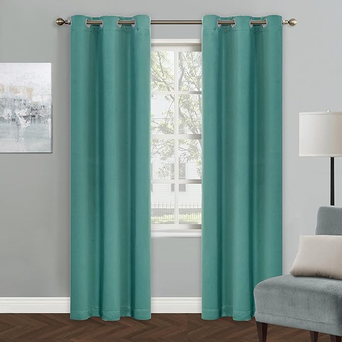 MYSKY HOME Blackout Curtains for Bedroom Doorway Closet Curtains 84 Inch Length - Image 8