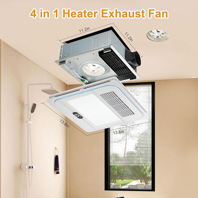 13.8 IN Bathroom Exhaust Fan - Image 2