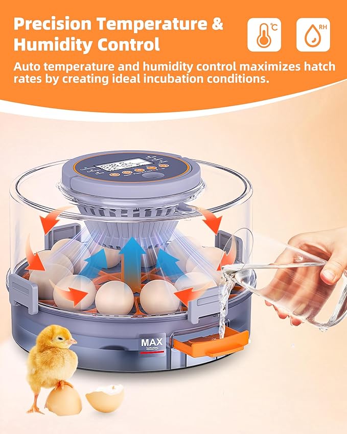 Incubators for Hatching Eggs, 12 Chicken Incubator - Image 4