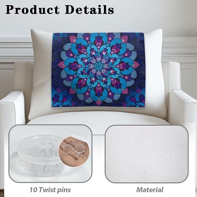 Mandala Pattern Headrest Cover for Recliner Machine Washable Fabric Headrest - Image 4