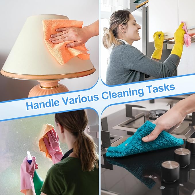 HARFINGTON 6 Pack Microfiber Cleaning Cloth - Image 7