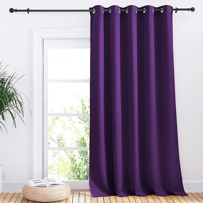 NICETOWN Sliding Door Curtains, Wide Thermal Blackout Patio Door Curtain Panel by NICETOWN