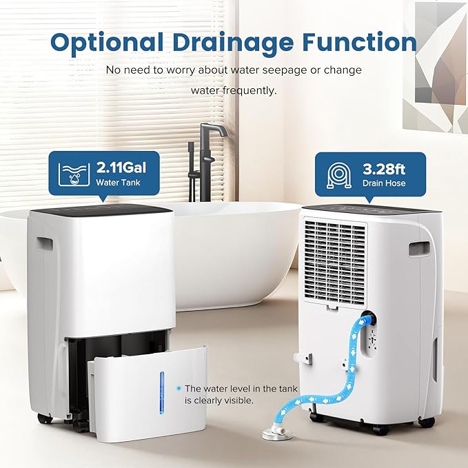 150 Pint Dehumidifier for Basement and Home, Covers up to 6, 500 Sq. Ft Rooms - Image 4