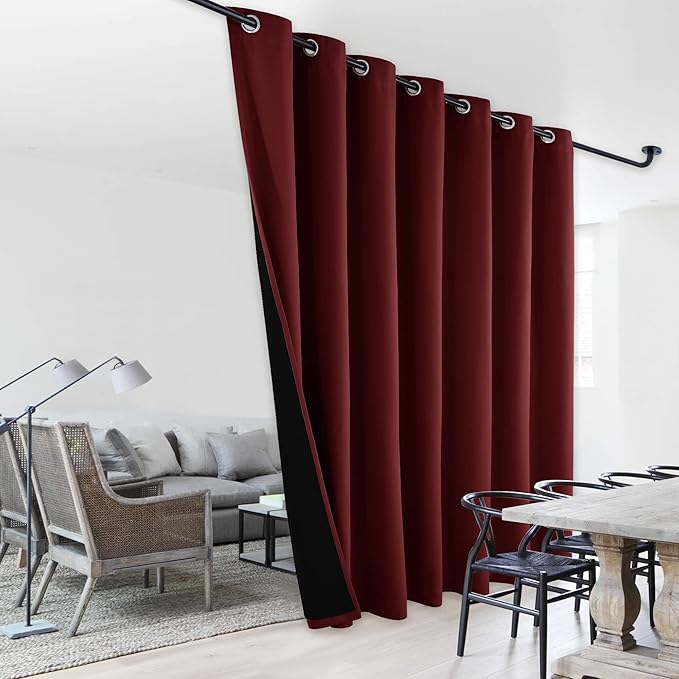 NICETOWN Sound Reducing Room Divider Curtains, Thermal Insulated 100% Blackout by NICETOWN