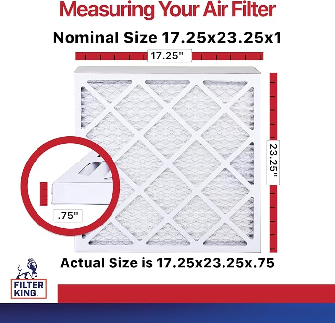 Filter King 17.25x23.25x1 Air Filter | 12-PACK | MERV 11 HVAC Pleated A/C - Image 2