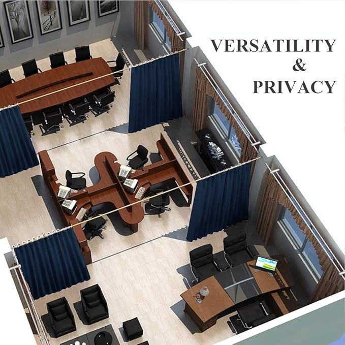 NICETOWN Room Divider Heavy Curtain Screen Partitions, Privacy Vertical Blinds - Image 5
