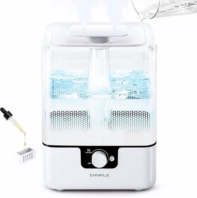 CHIVALZ 6L Humidifiers for Bedroom Large Room Home, Cool Mist Top Fill by CHIVALZ