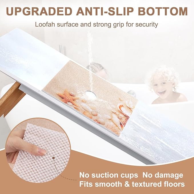 Square Shower Mat Non Slip: 27x27 Inch Extra Large Shower Mats - Image 4