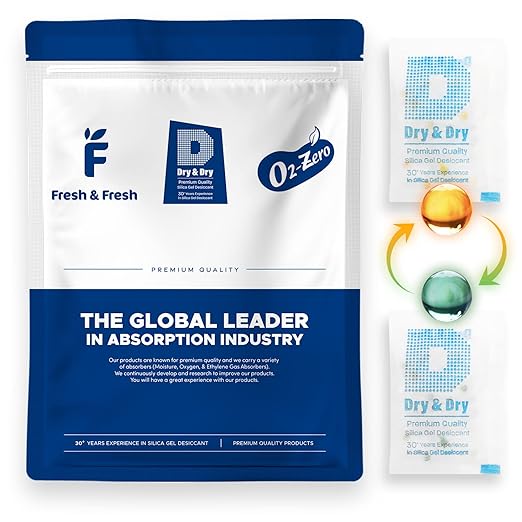 Dry & Dry 5 Gram Premium Pure & Safe Orange Indicating Silica Gel Packets by DryDry