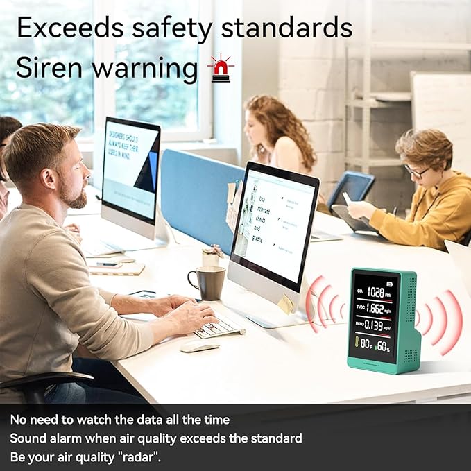 5-in-1 Professional Indoor Air Quality Monitor Indoor Portable CO2 Monitor | - Image 5