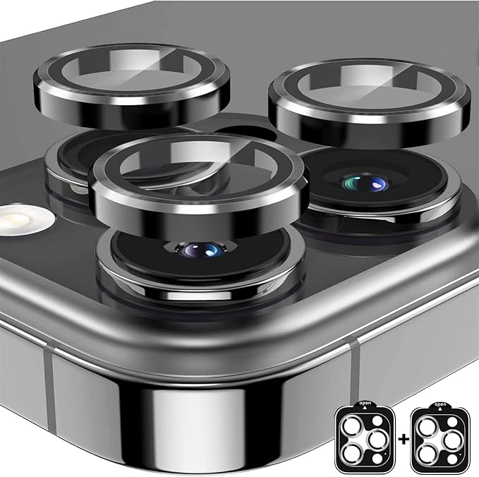 2 Pack Camera Lens Protector for iPhone 16 Pro/iPhone 16 Pro Max, 9H Tempered by AFENGBOX